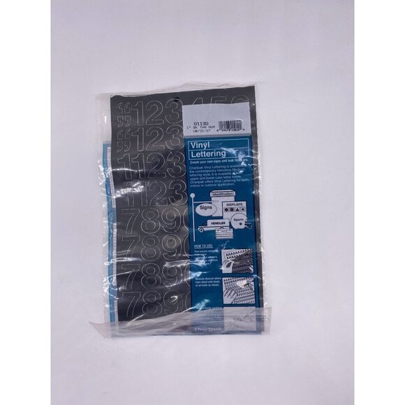Chartpak Press-On Vinyl Numbers 1" Black Helvetica Medium 2-Pack New - Picture 7 of 7